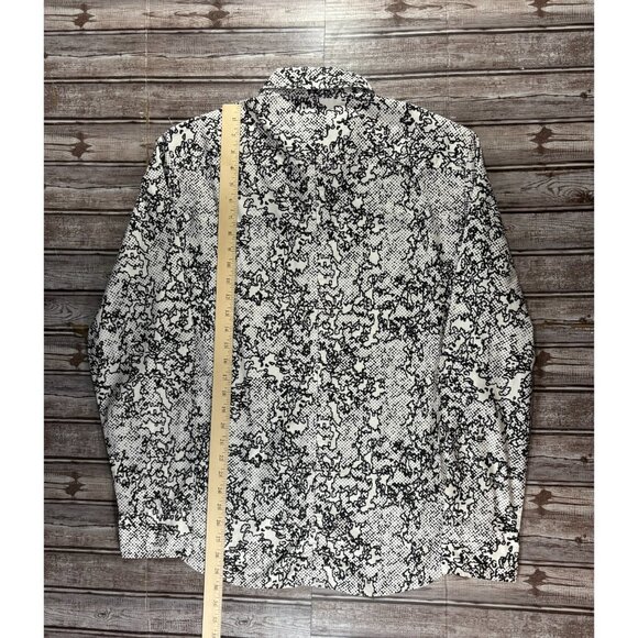 Rag & Bone Graphic print tailored workwear shirt size XL color white black NWT - Picture 7 of 7